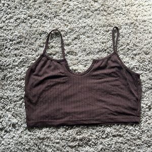 SHEIN brown crop top